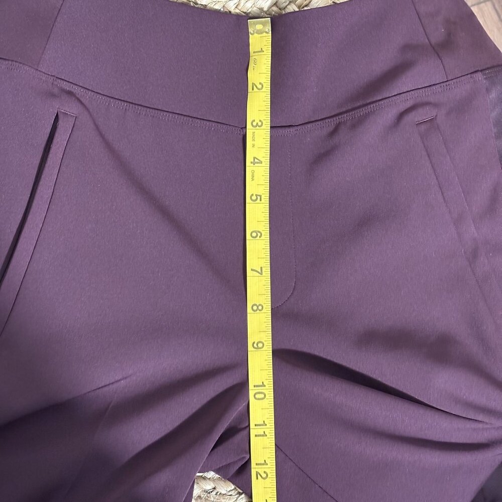 Athleta Endless Satin Side Stripe Spiced Cabernet Burgundy Pants Size 2 - Picture 11 of 14